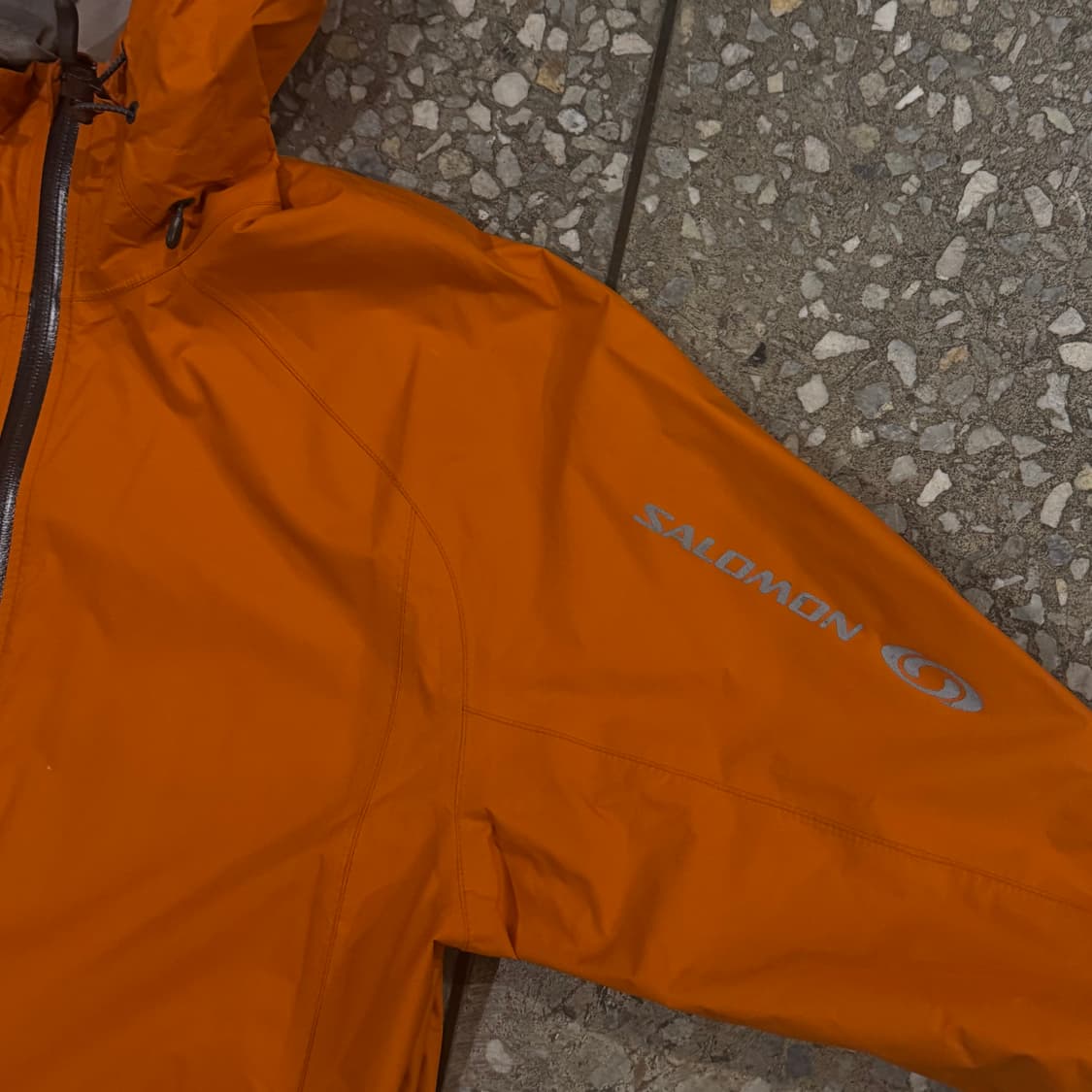 살로몬 오렌지 후드 바람막이 L 상품이미지3