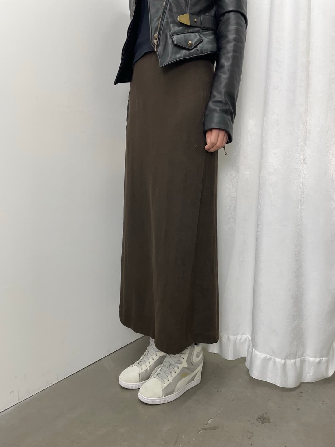 MaxMara Weekend 브라운 맥시 스커트 상품이미지1