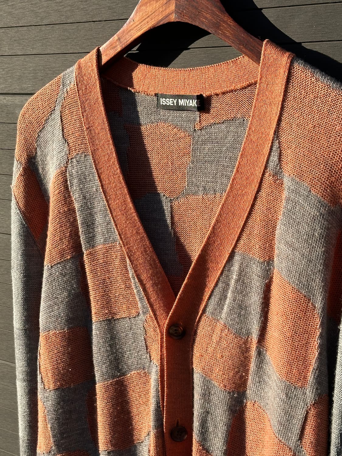 Issey miyake check wool cardigan 상품이미지1