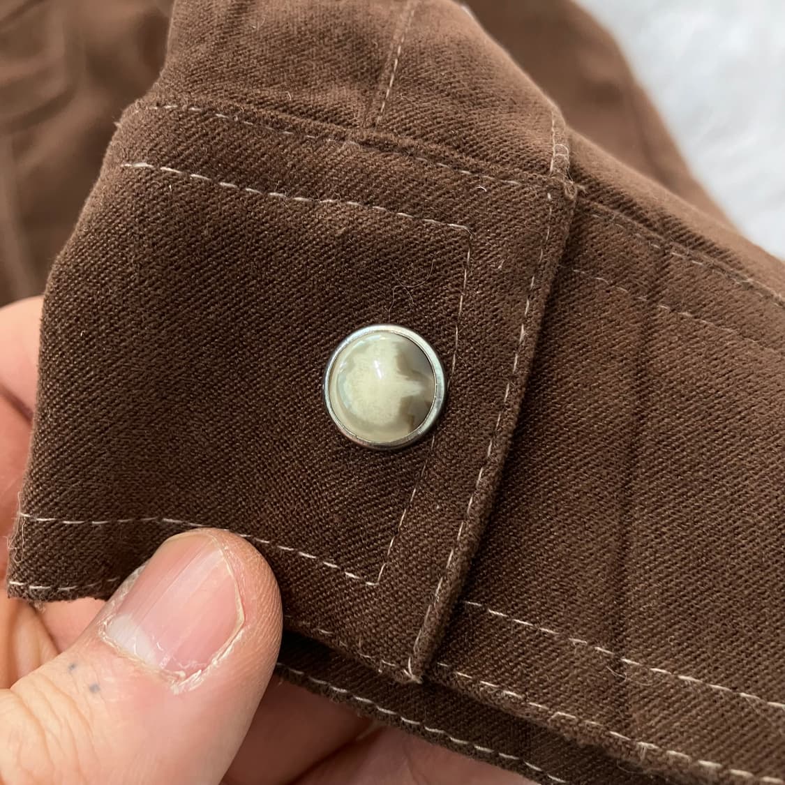 빈티지 카우 웨스턴 브라운 버튼 셔츠 y2k 스트릿 갸루 펑키 일본빈티지 상품이미지6