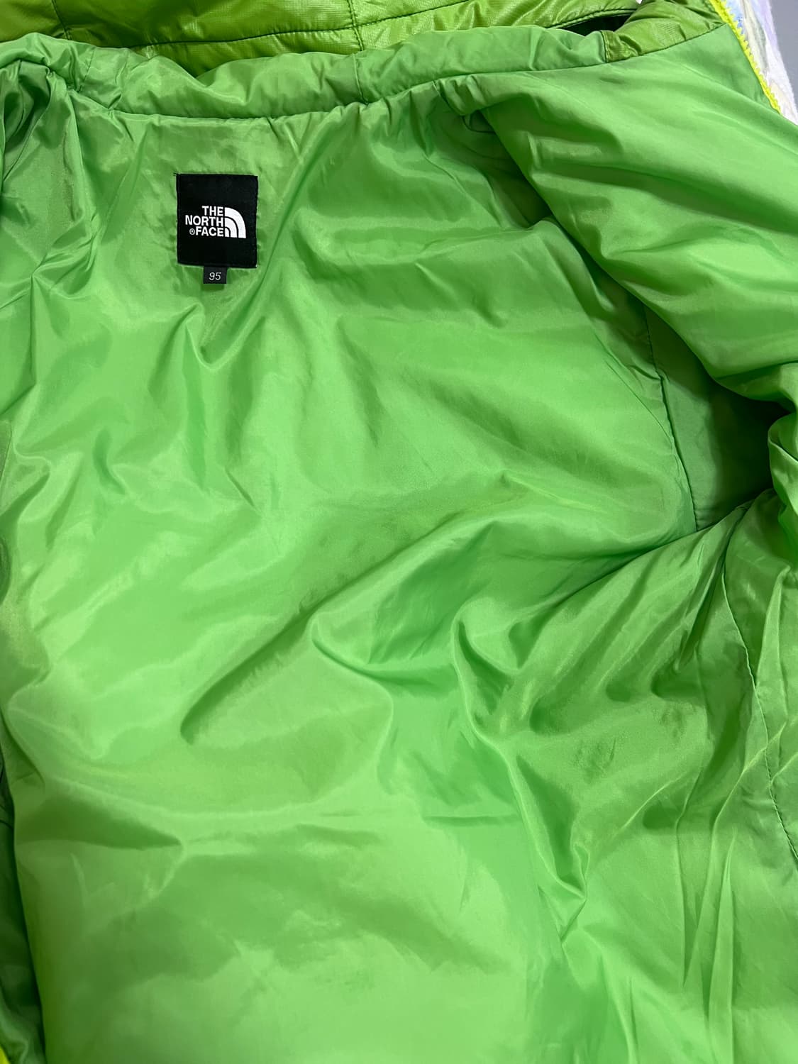 노스페이스 남여공용 그린 후드집업점퍼 경량패딩점퍼 95(XL) 상품이미지4