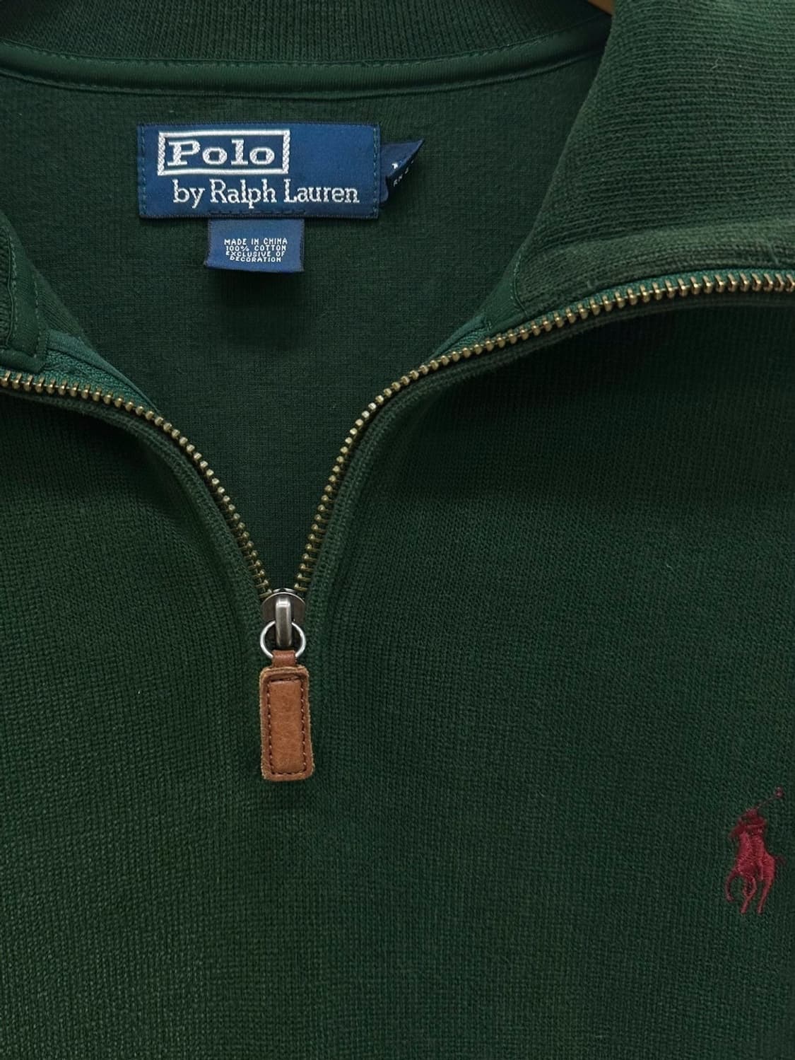 폴로 반집업 니트 그린 (M) 상품이미지4