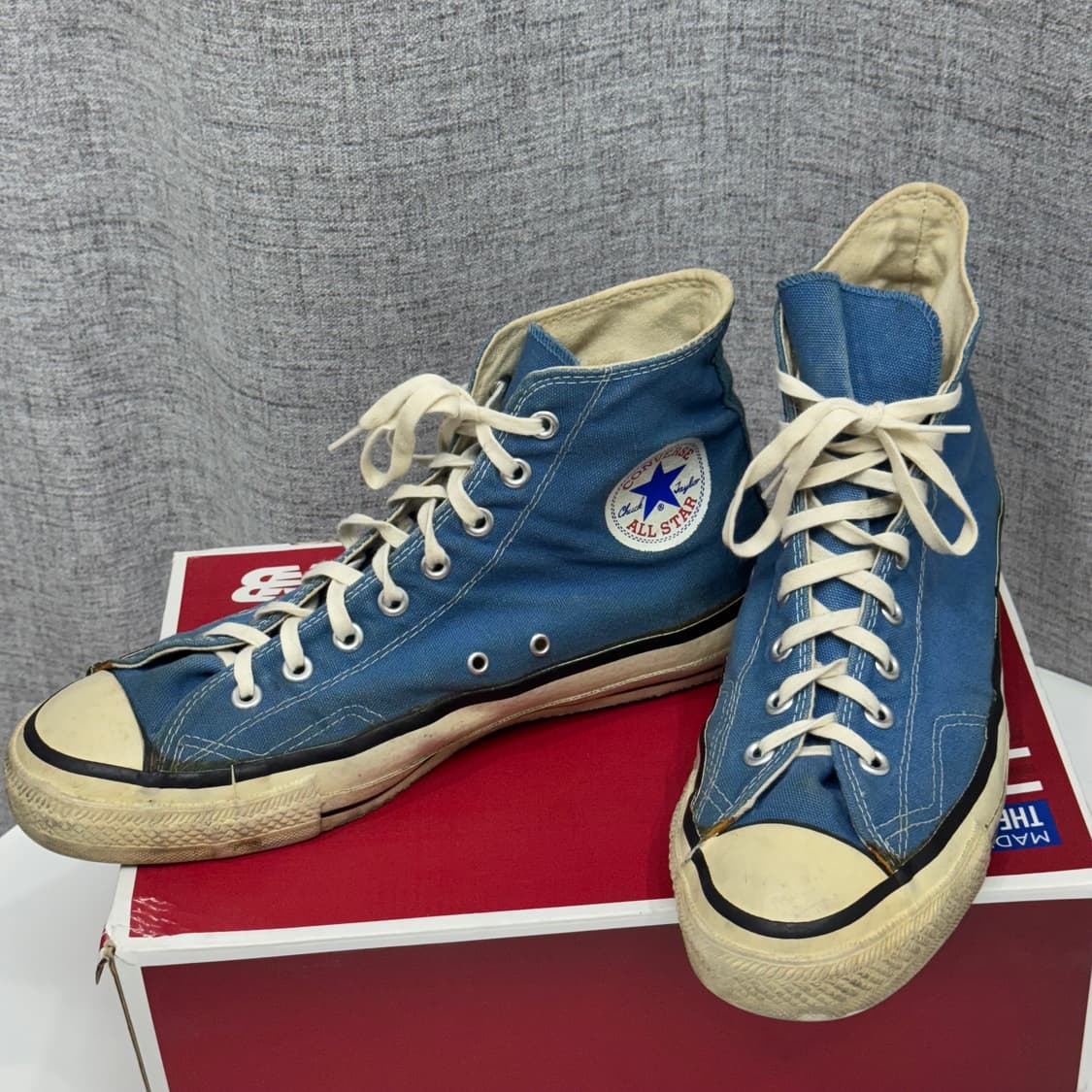 290 11) 80s 초반 컨버스 하이 사이드스티치 블루 빈티지 상품이미지2