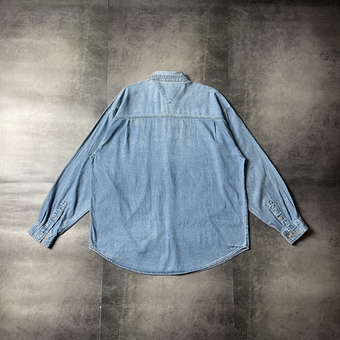 TRUE FAN 빈티지 다운버튼 코튼 데님 셔츠 A00610 상품이미지8