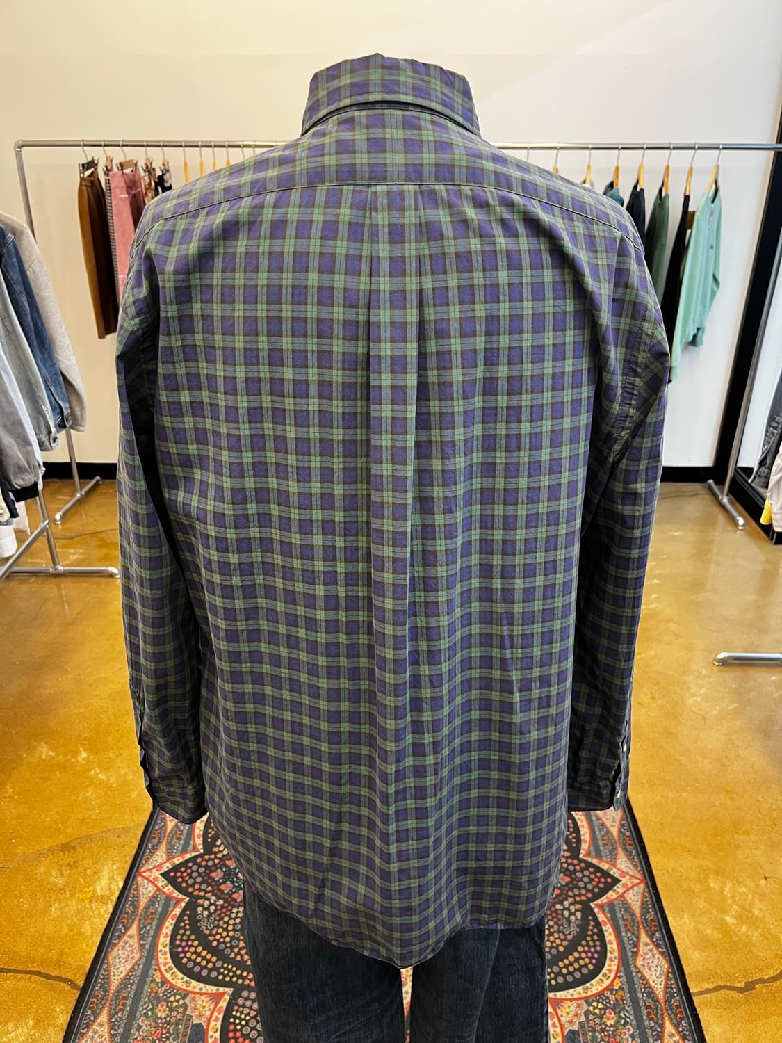 폴로 랄프 로렌 체크 셔츠 네이비 상품이미지4