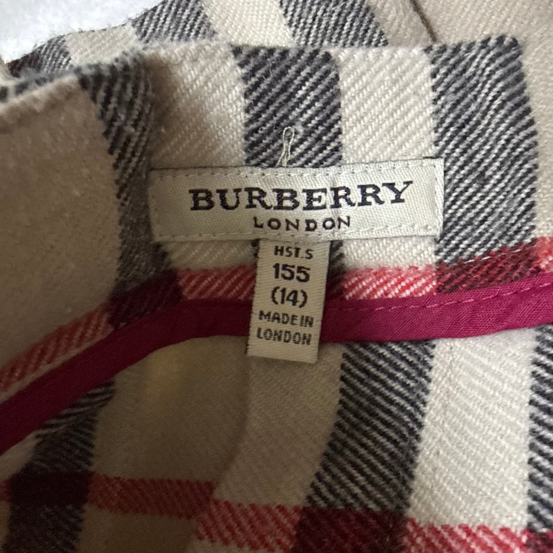 155 버버리 키즈 벨트 체크 스커트 0320T 상품이미지3