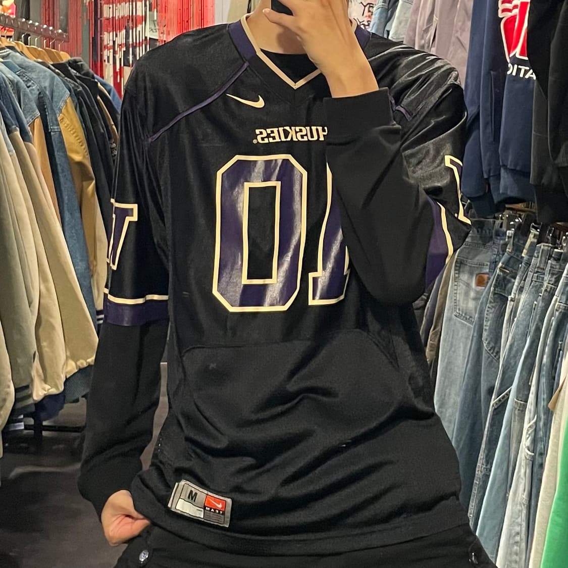 [IM] NFL HUSKIES No.10 블랙 반팔져지 상품이미지1