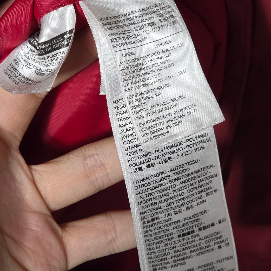 리바이스 코듀로이 배색 웨스턴 덕다운 패딩 상품이미지10