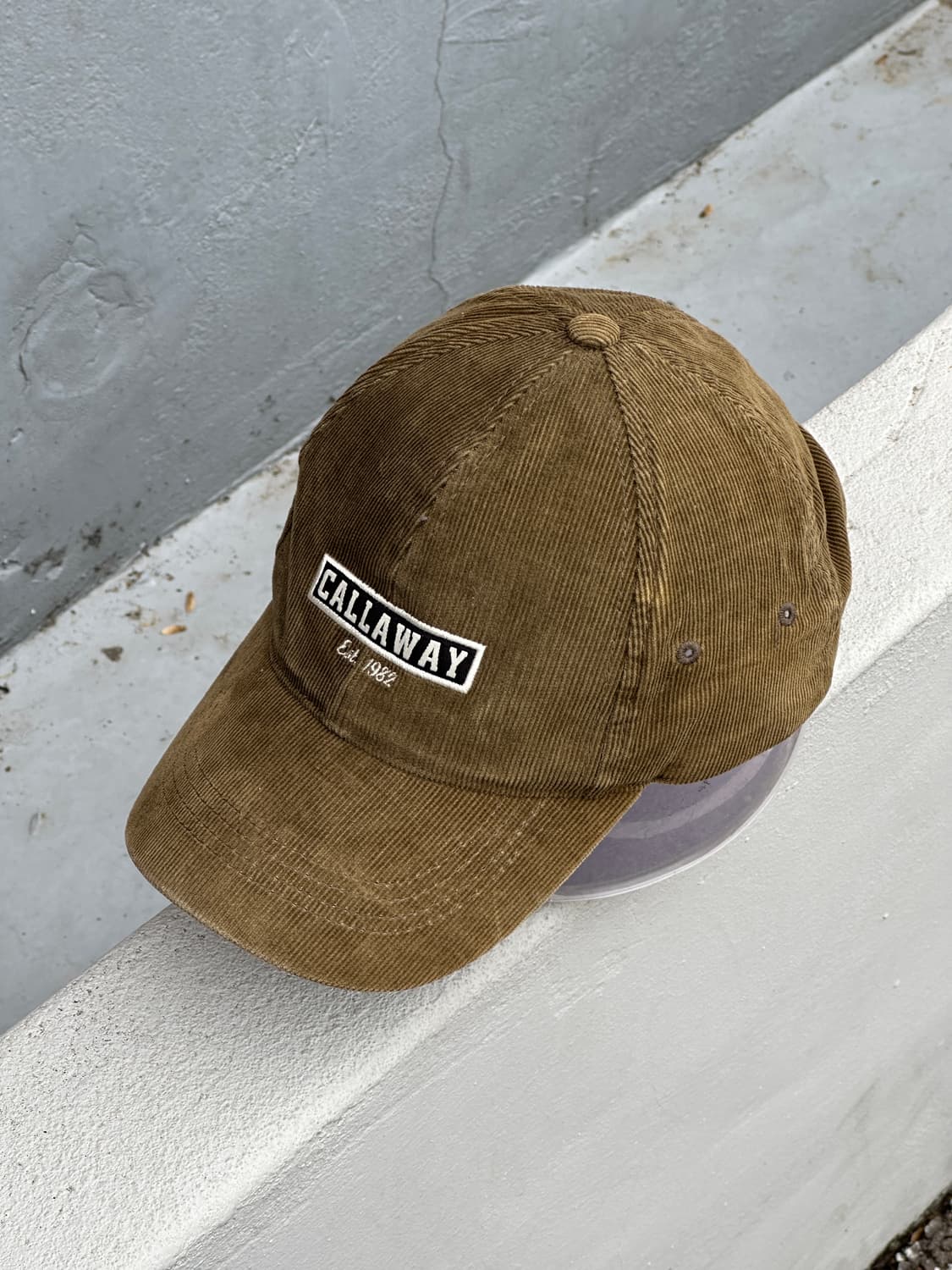 [F] 캘러웨이 로고 코듀로이 볼캡 모자 상품이미지2