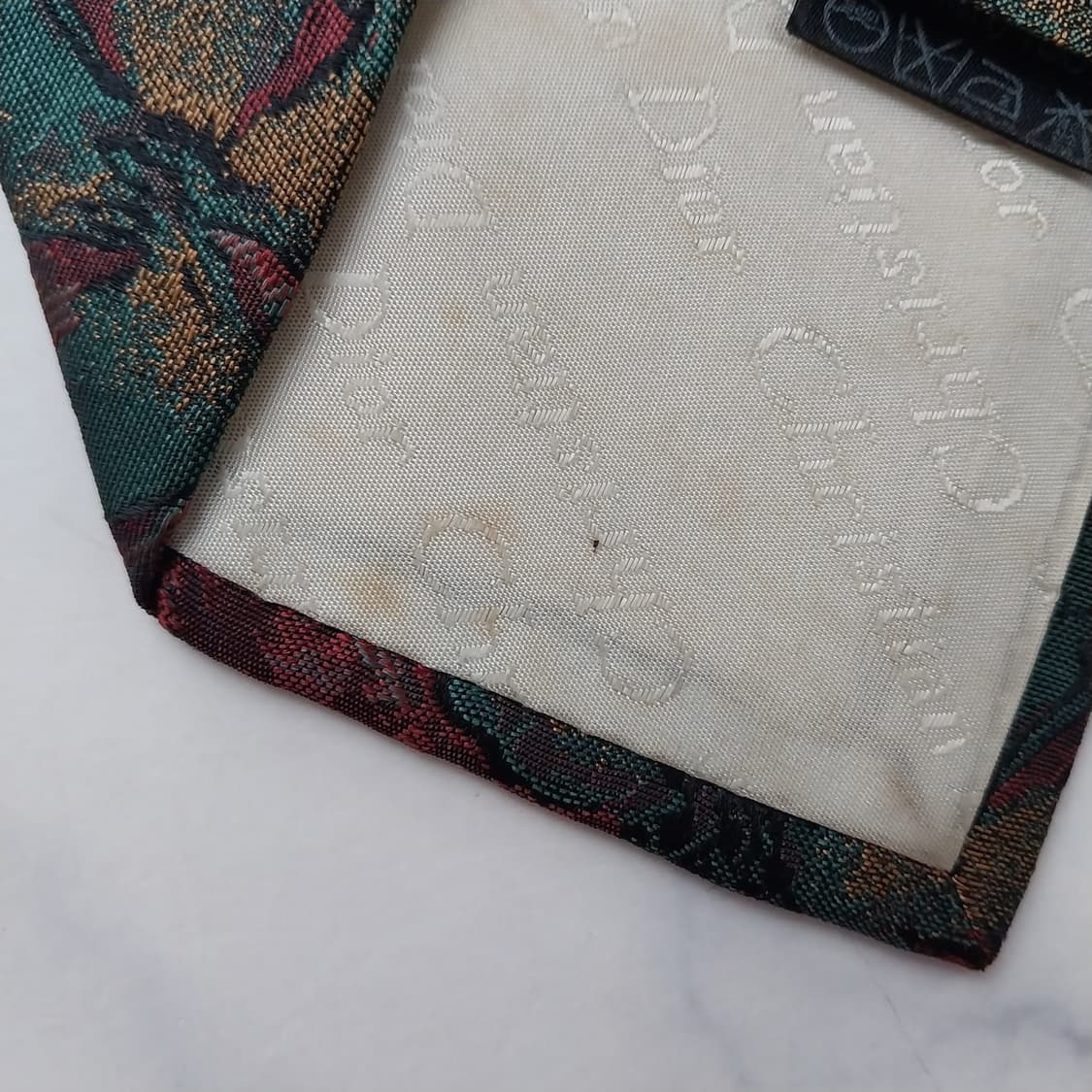 크리스찬 디올 그린 플로럴 패턴 넥타이 9.1cm A+~A등급 K2567 상품이미지9