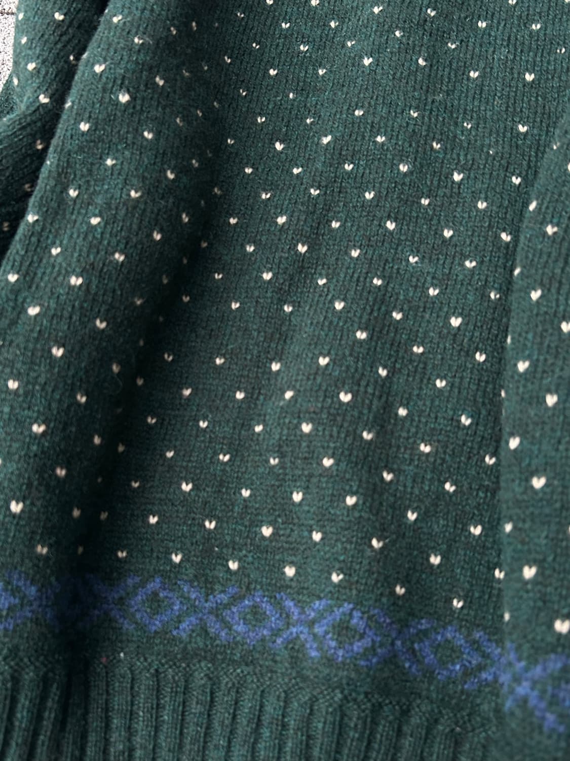 *유일매물* 2000s 폴로 노르딕 하트 딥그린 니트 상품이미지2