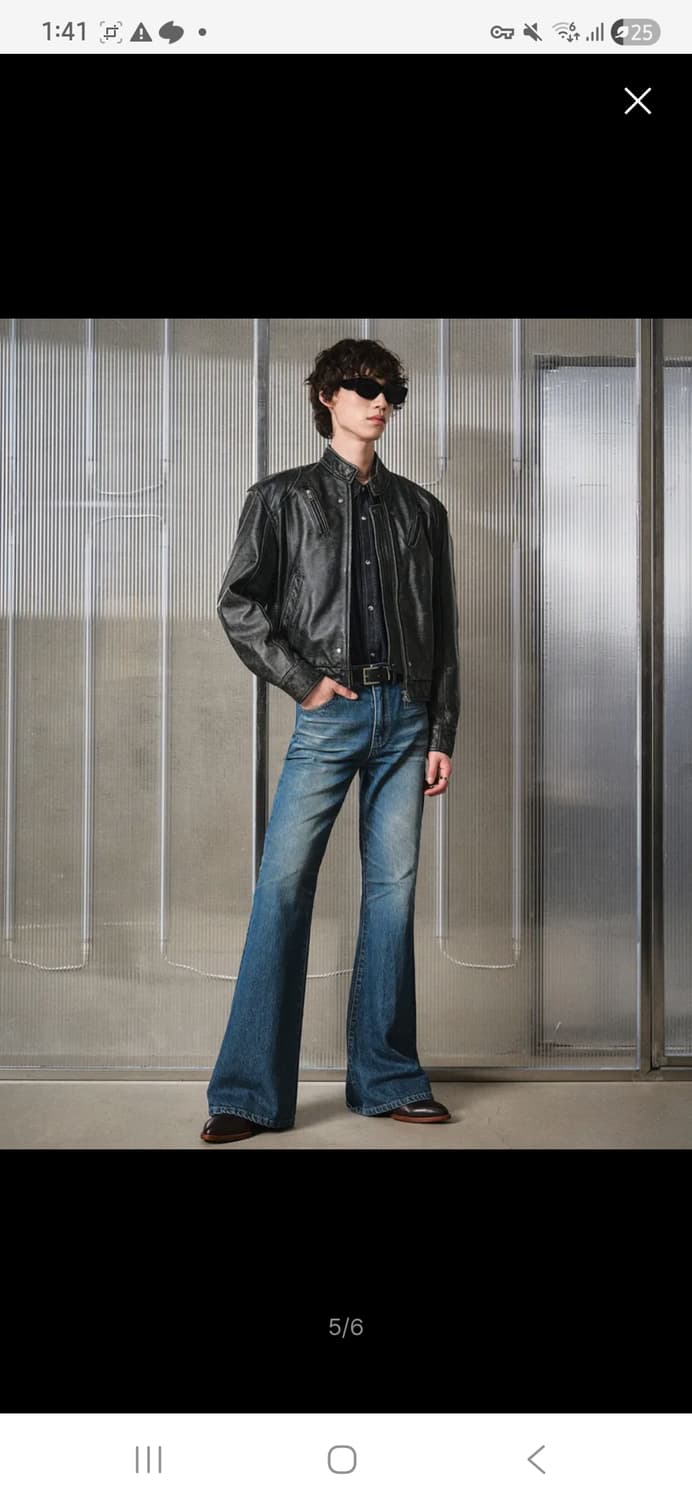 엘무드 스모커 카우하이드 바이커 레더 자켓 번트 블랙 상품이미지2