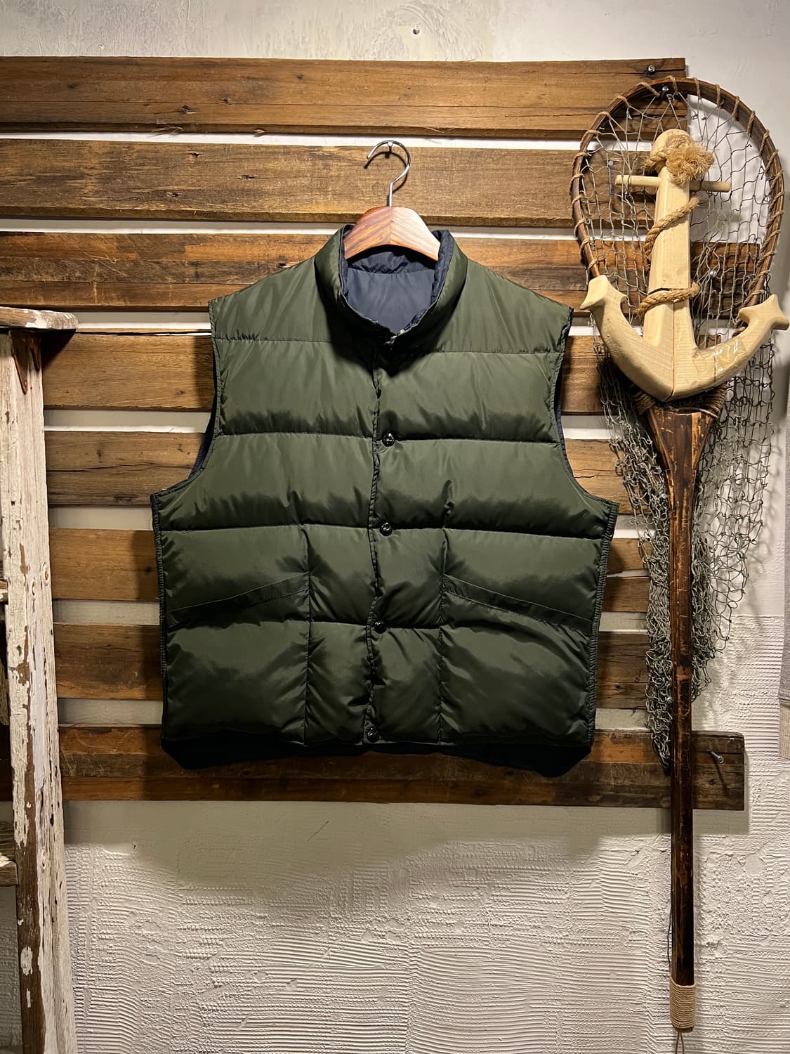 [M]90's Schott USA Made 쇼트 리버시블 다운 베스트 상품이미지2