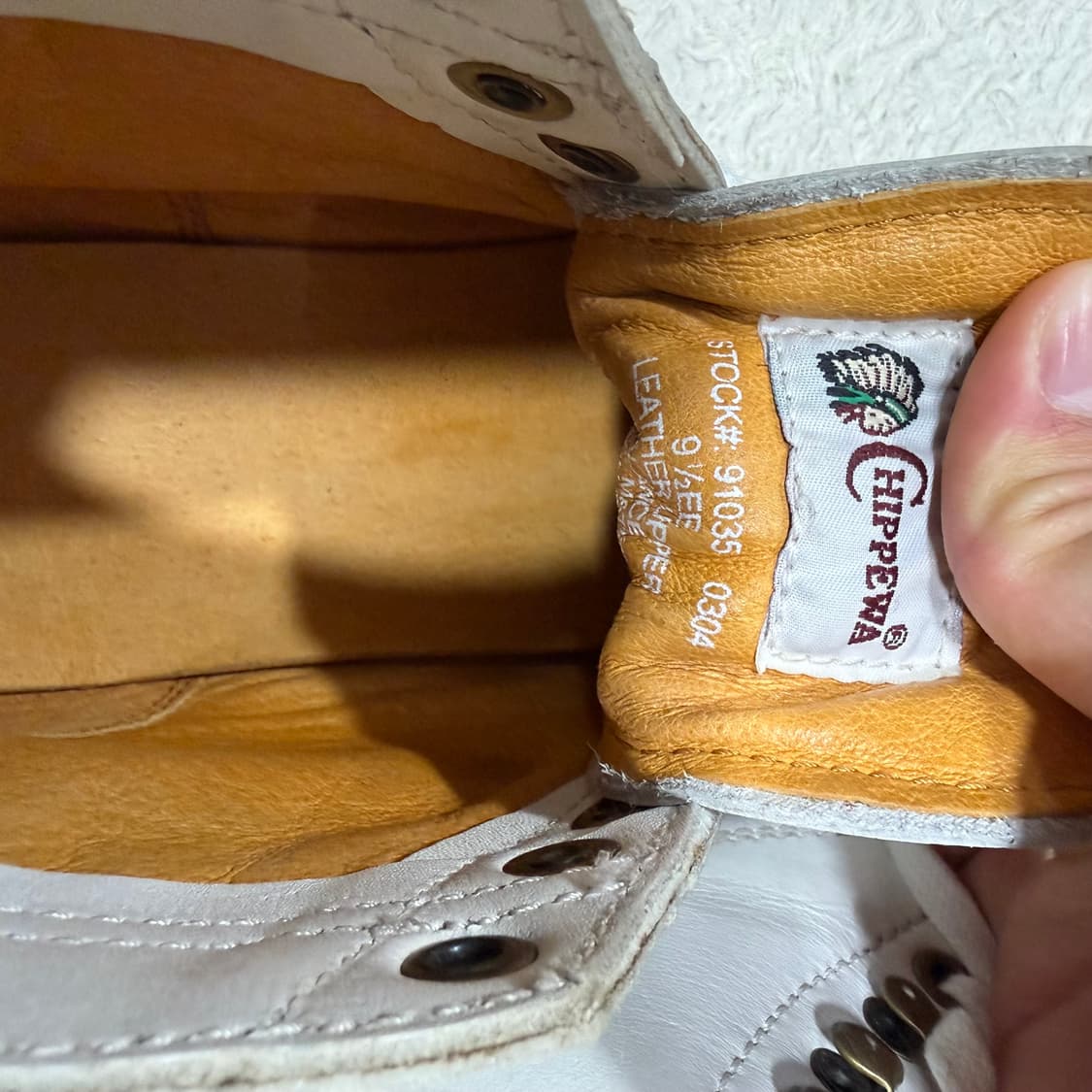 치페와 화이트 몽키부츠 9.5EE(275) 상품이미지5