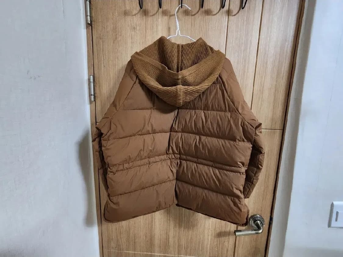 (95)여성 빈폴 니트후드 구스다운 패딩 상품이미지4