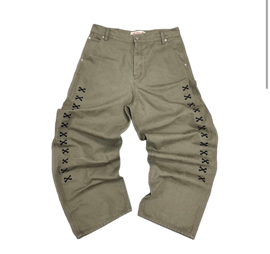 아오이로 더 데스 오프 크롬 워크 팬츠 워시드 올리브 상품이미지1