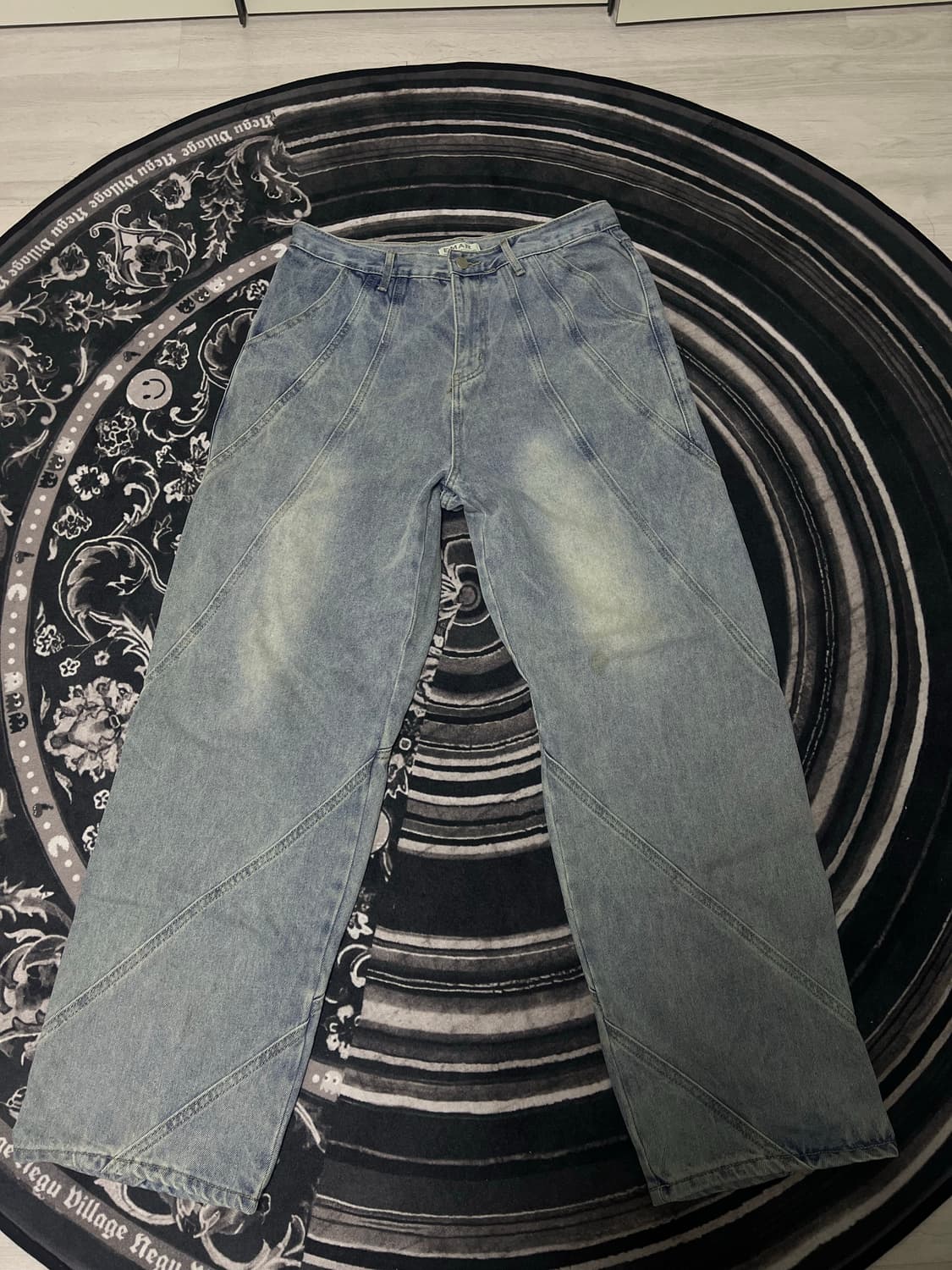 커브드 연청 데님 상품이미지1