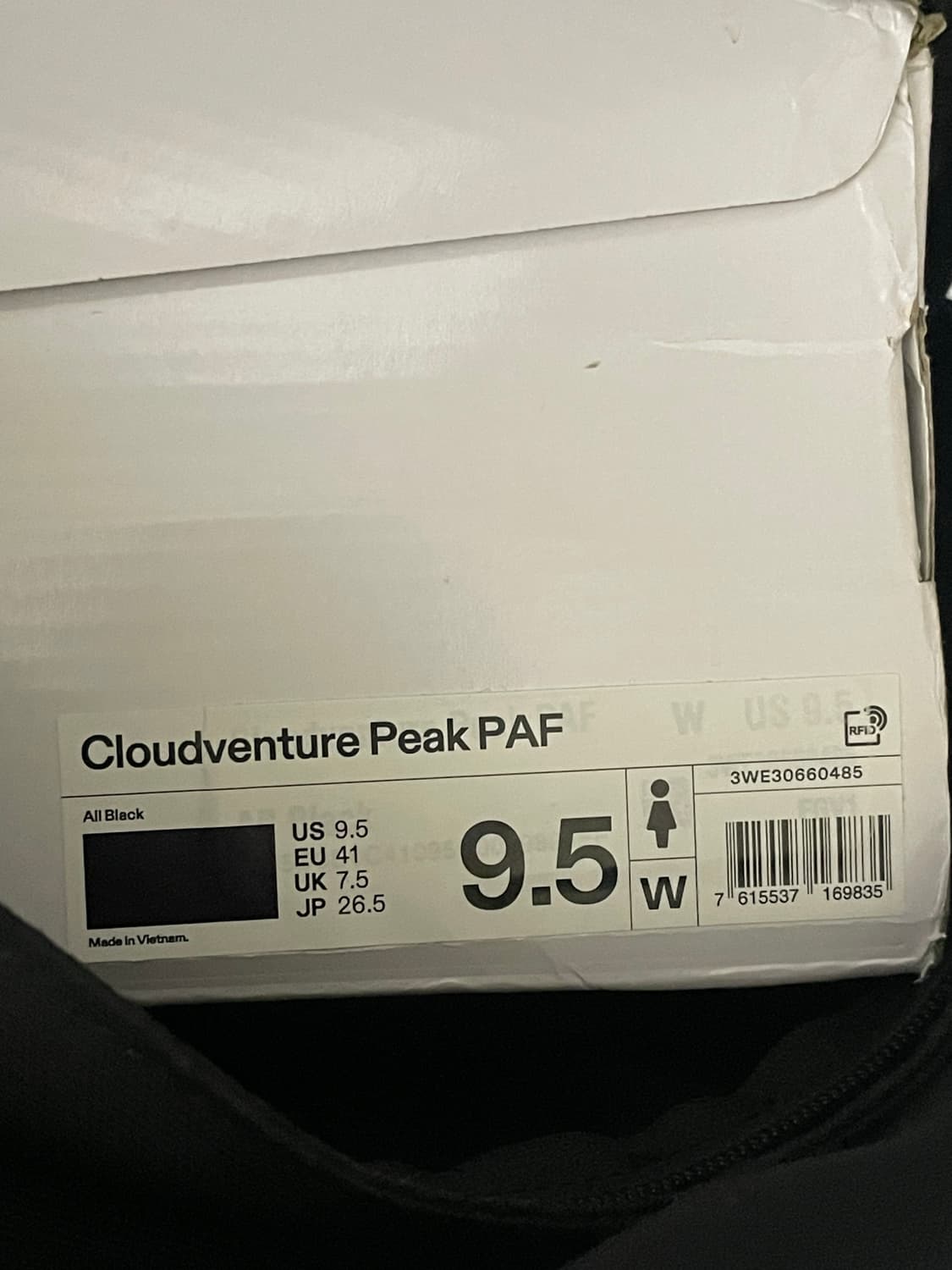 Pafxon cloudventure Peak black 파프x온 블랙 상품이미지3