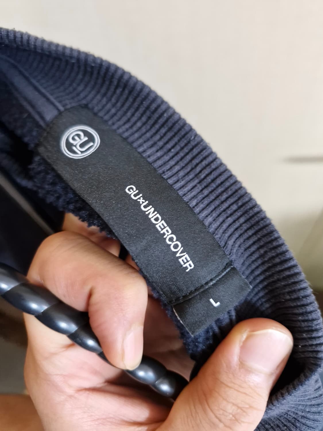 GU 플리스 스웻 맨투맨 블랙 100사이즈 상품이미지4