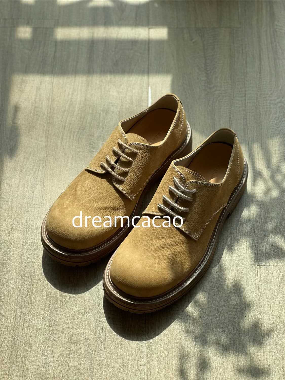 새상품) [로맨틱무브] 빈티지 캐주얼 키높이 더비 (카멜) 260 상품이미지1