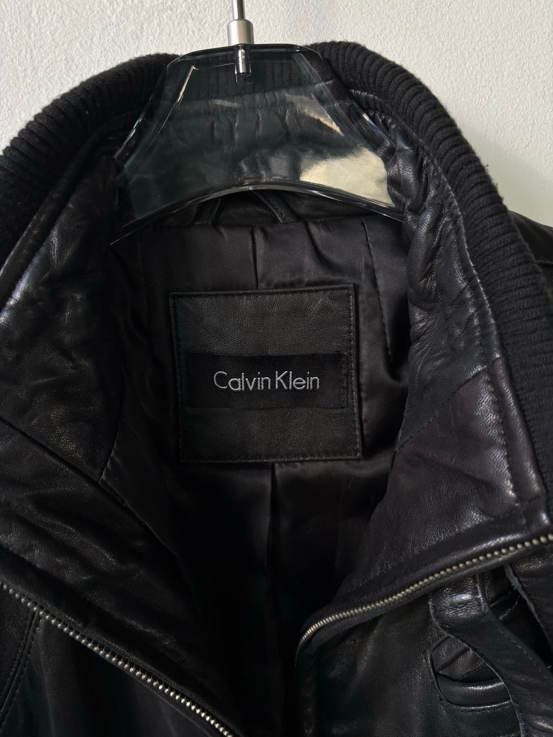 캘빈클라인 램스킨 바이커 레더 블루종 상품이미지9