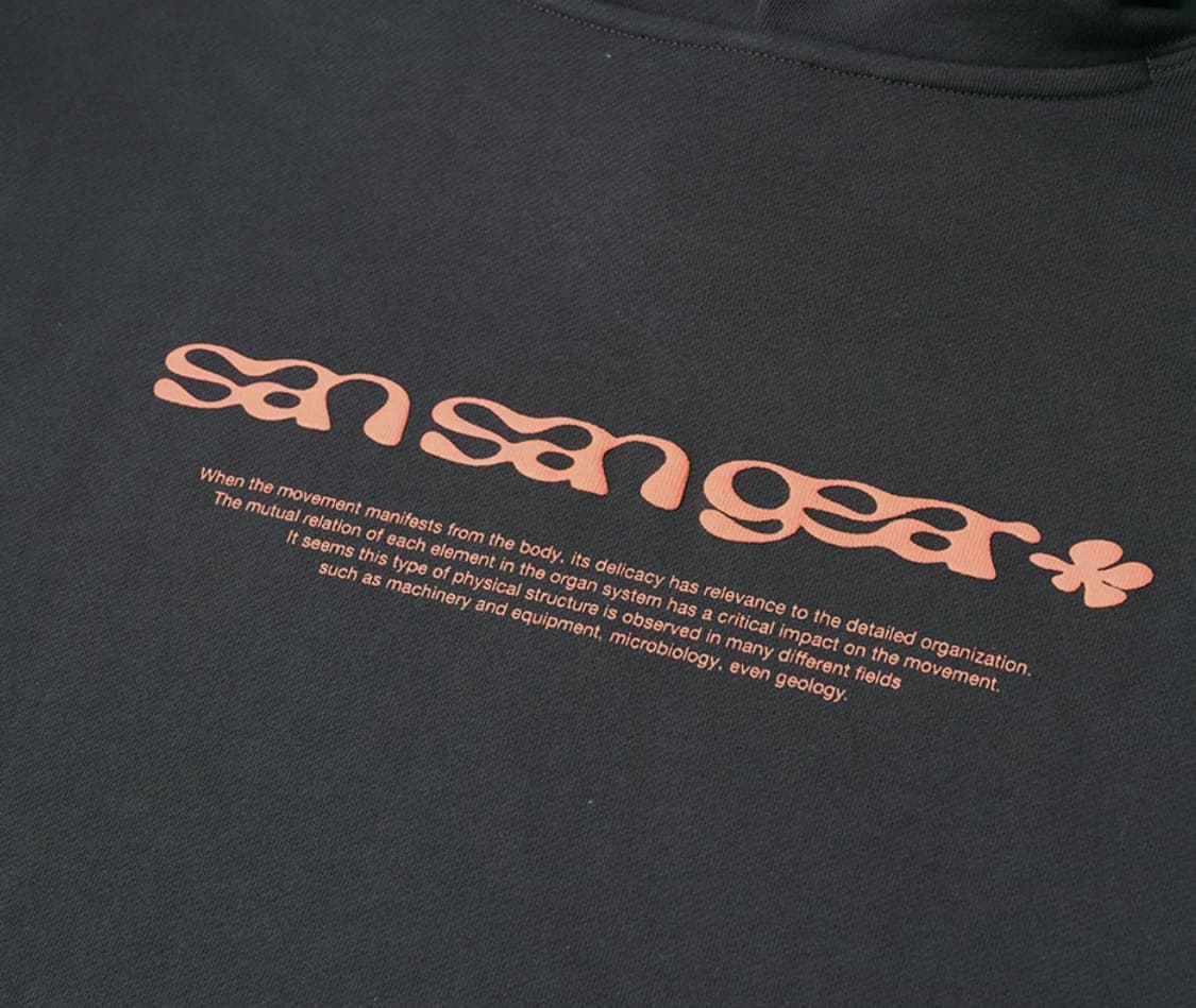 산산기어 로고 후디 차콜 - 24SS 상품이미지2