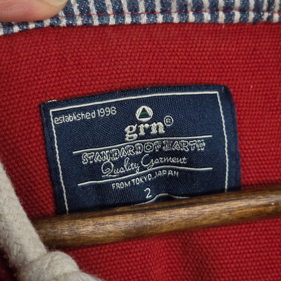 JPN 레드 하이넥 코튼 투웨이 워크 후드 집업 상품이미지9