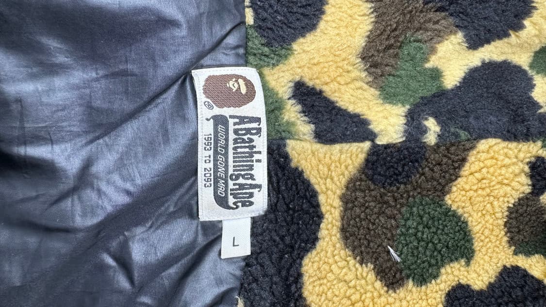 베이프 샤크 후드 플리스 카모 상품이미지5