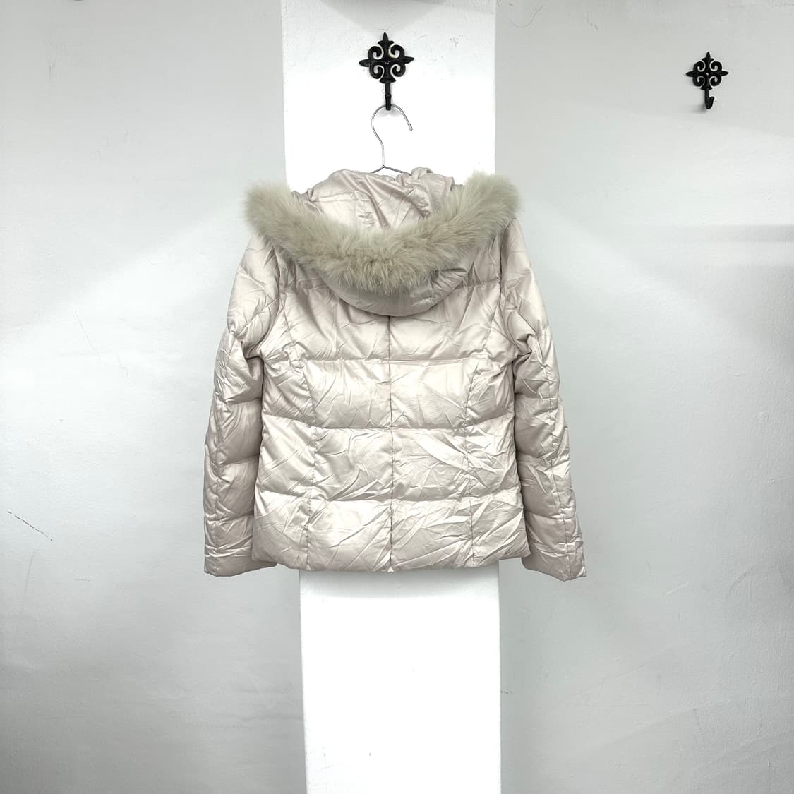  Ivory pink down fur jacket  상품이미지2