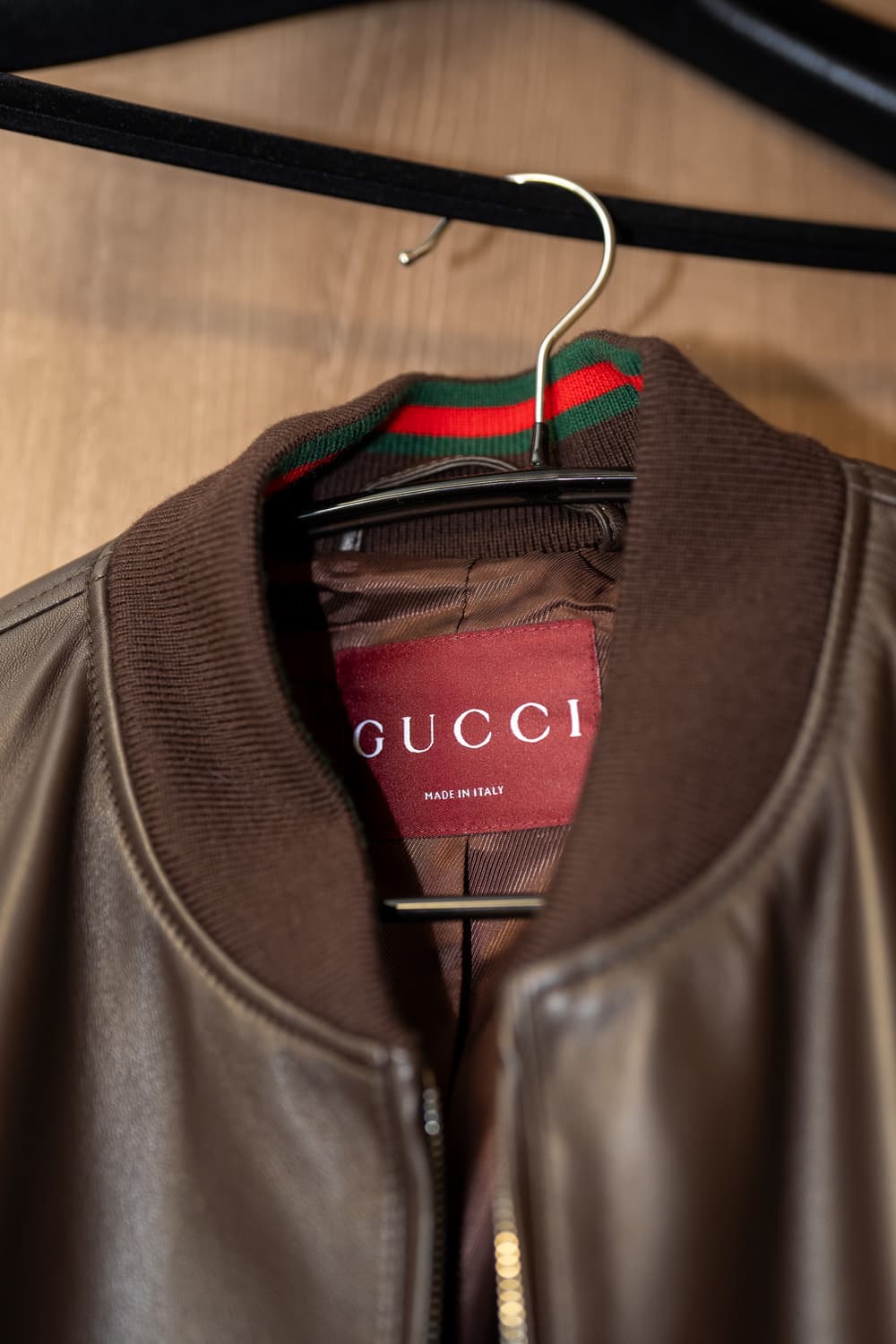 GUCCI 엠보 로고 램스킨 봄버 자켓 54 상품이미지7