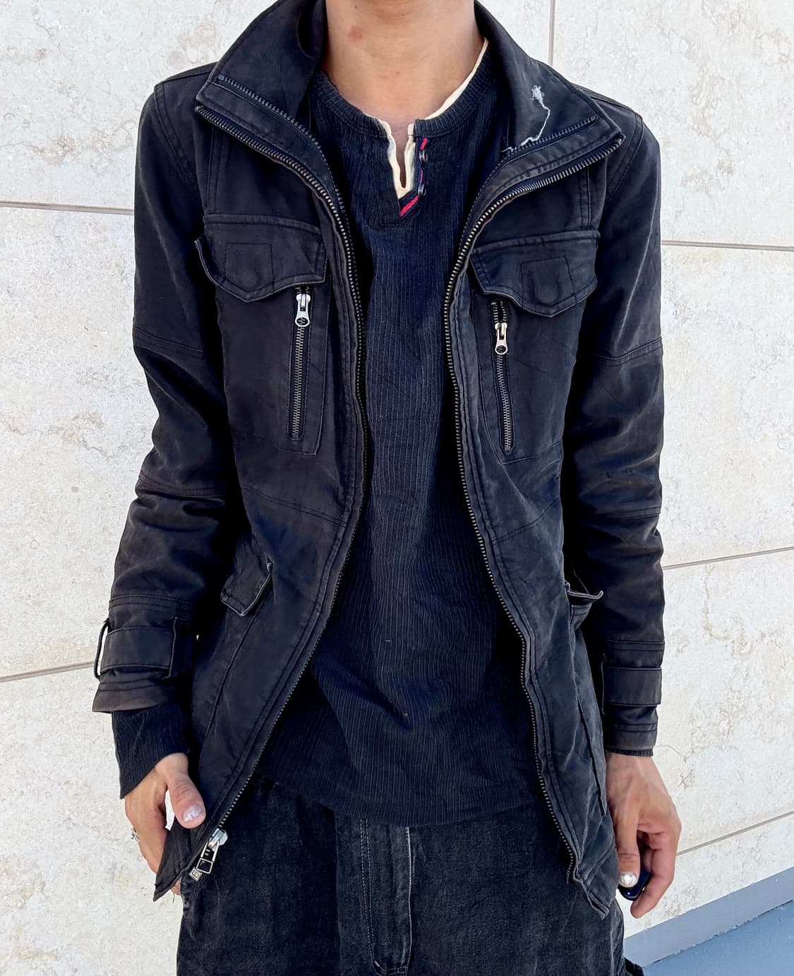 “Vintage” Side Buckle Black Multi Pocket 상품이미지1