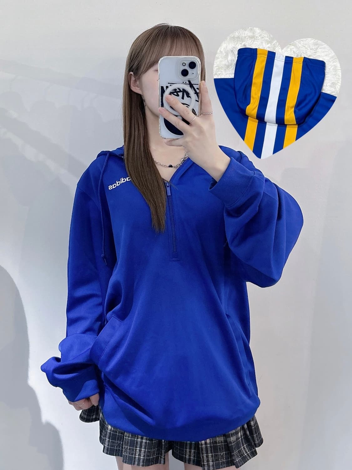 아디다스 90‘s 스펠로고 트랙 반집업 후드 상품이미지1