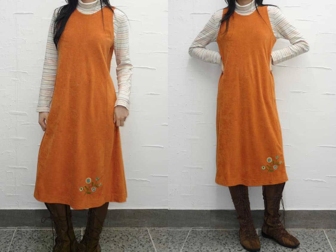 orange terry layerd dress 상품이미지1