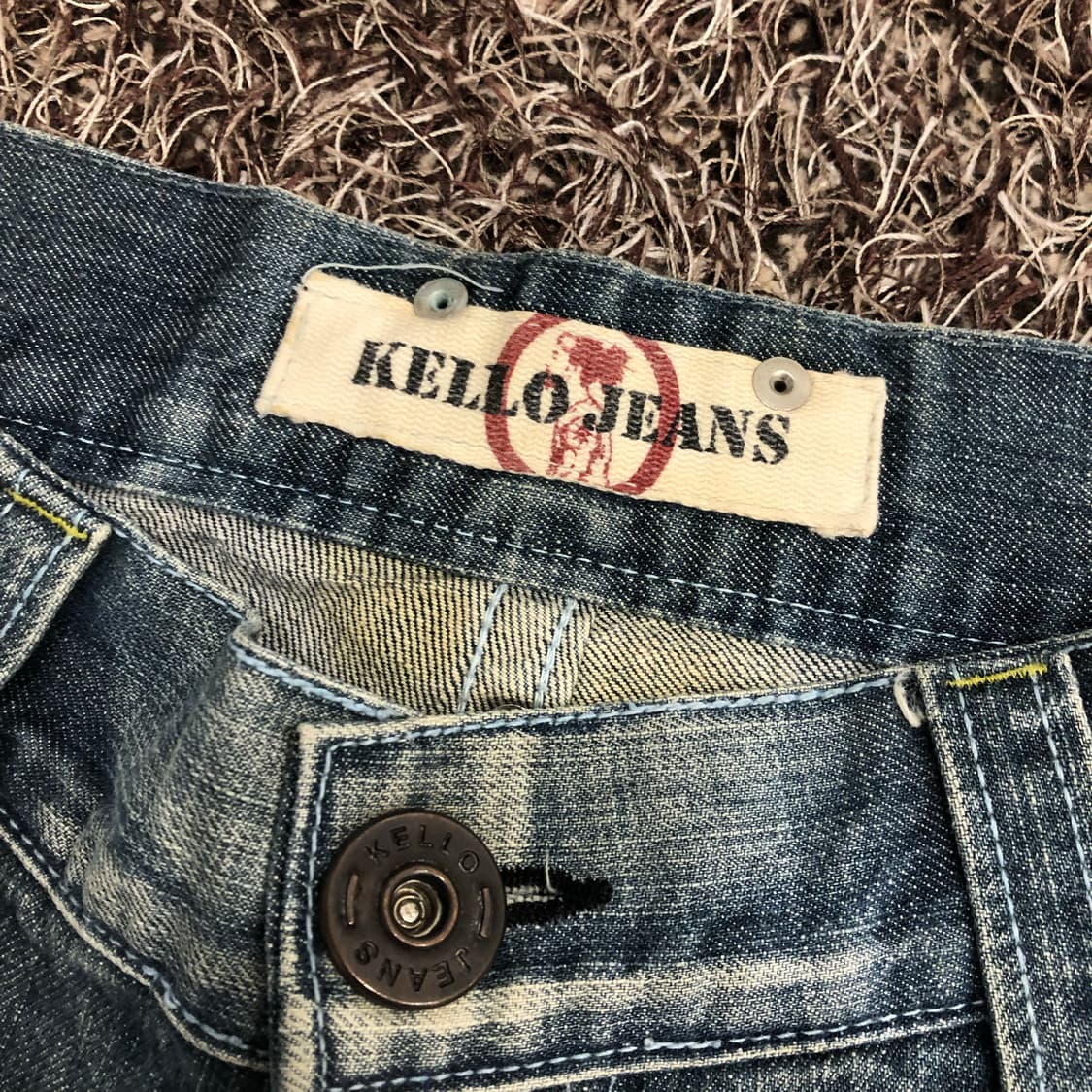 Kello Jeans 켈로 진스 워시드 와이드핏 카고 데님 팬츠 상품이미지7