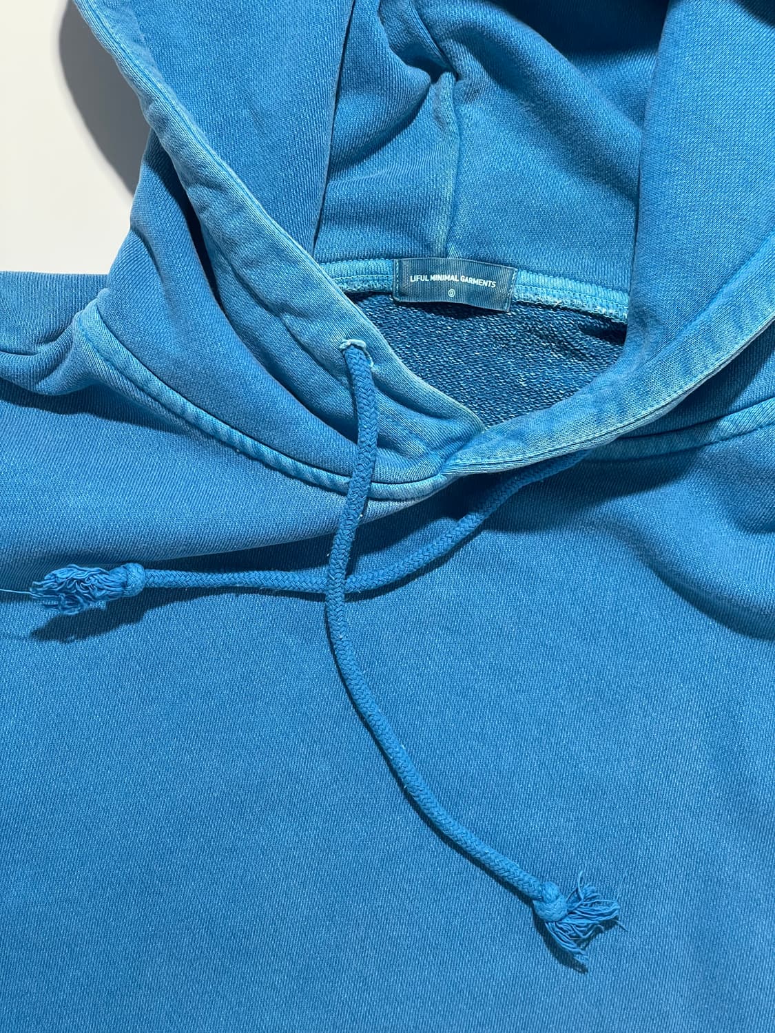 LIFUL Pigment Hoodie - Turqoiese Blue 상품이미지3