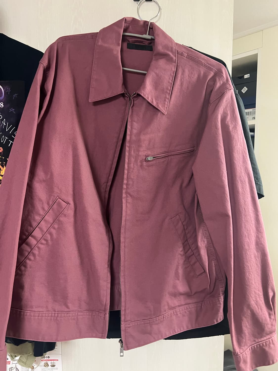 유니클로 워크자켓 핑크 L 상품이미지2