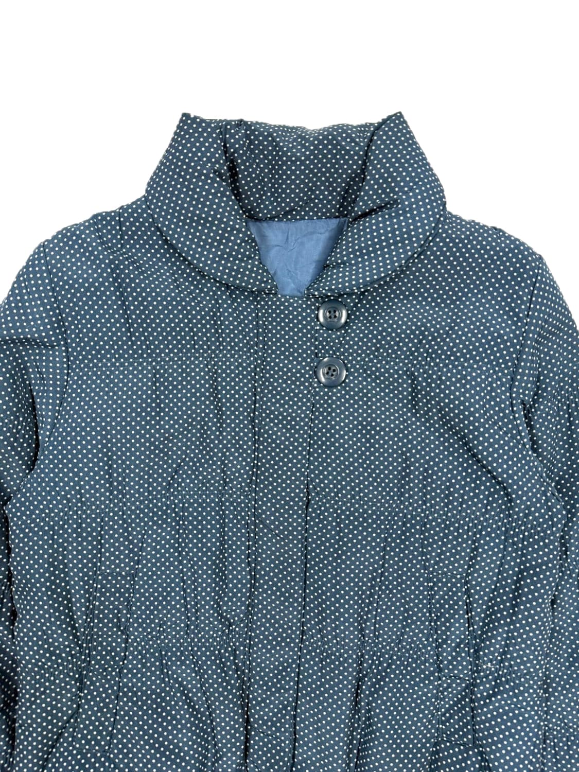 빈티지 네이비 도트 모리 경량 숏패딩 상품이미지3