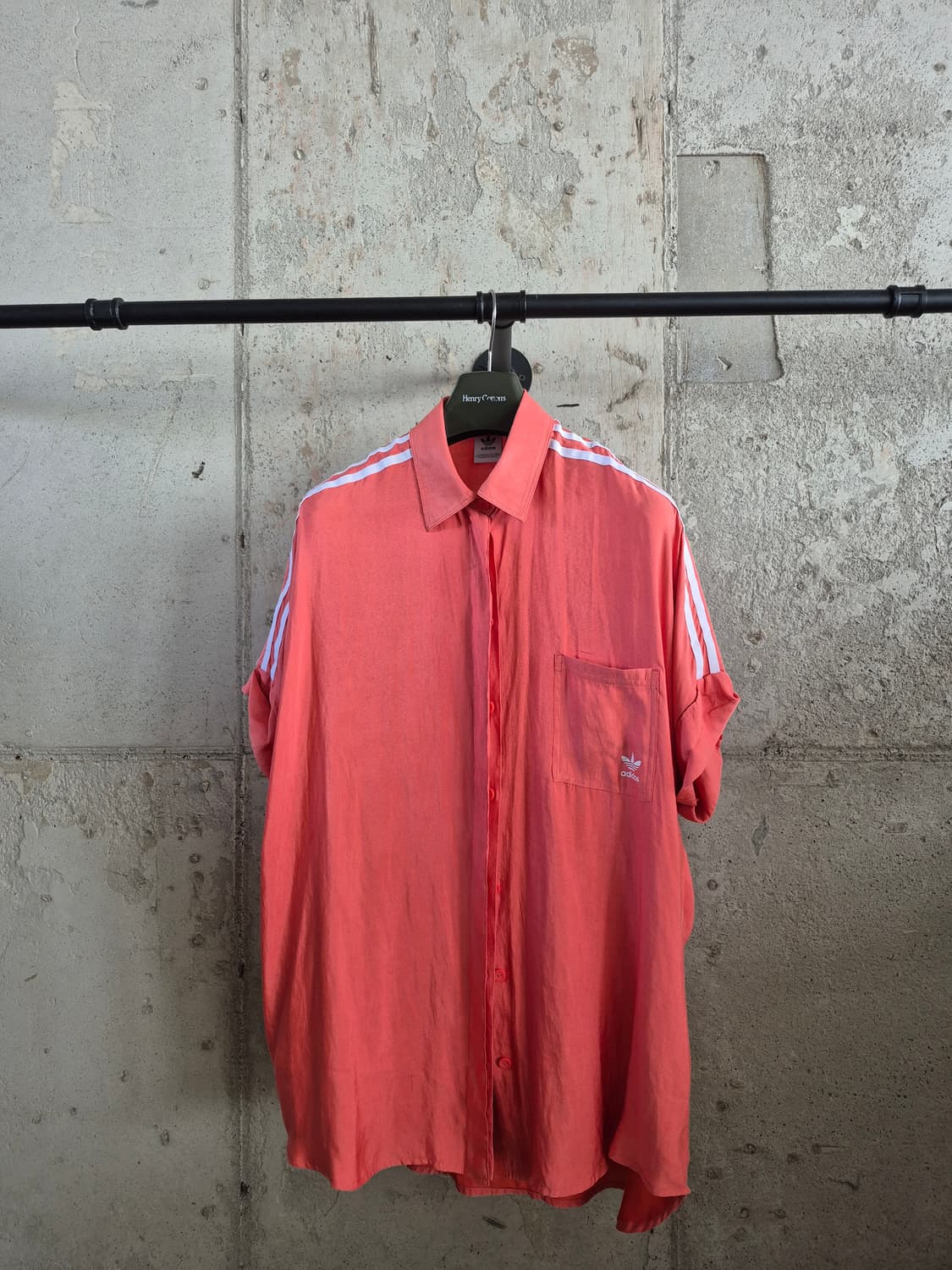 아디다스 오버핏  오렌지 반팔 셔츠 상품이미지1