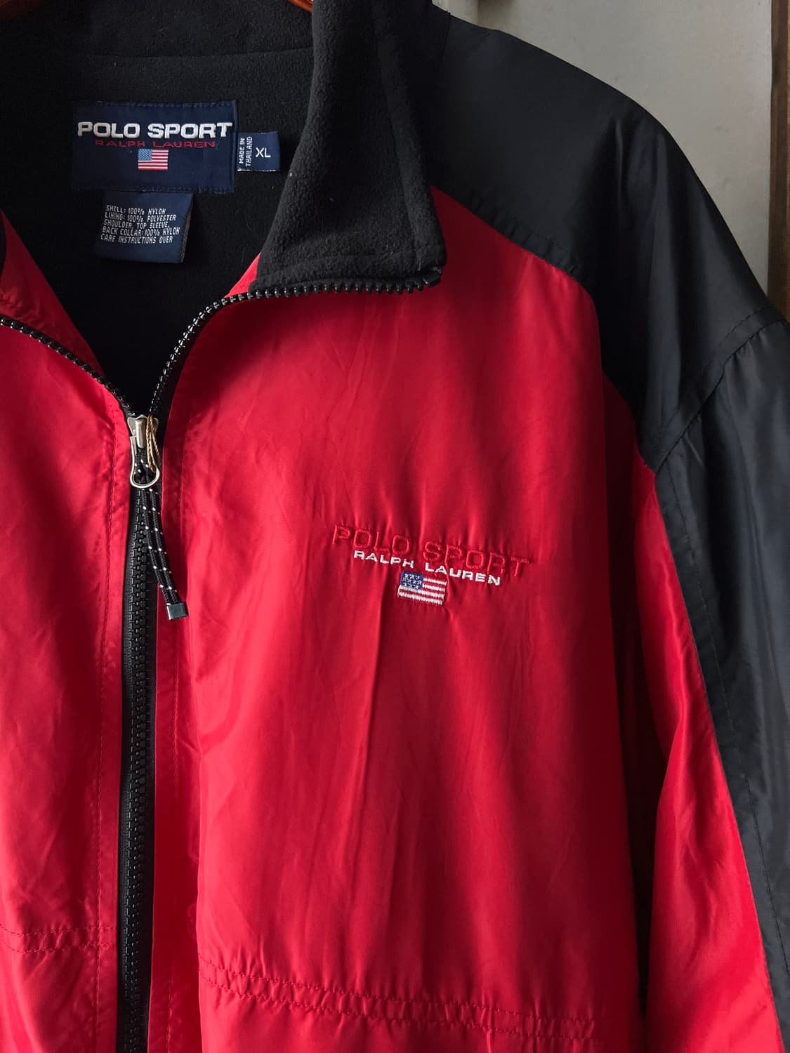 [XL]90's 폴로스포츠 USA 나일론 플리스 웜업 자켓 상품이미지3