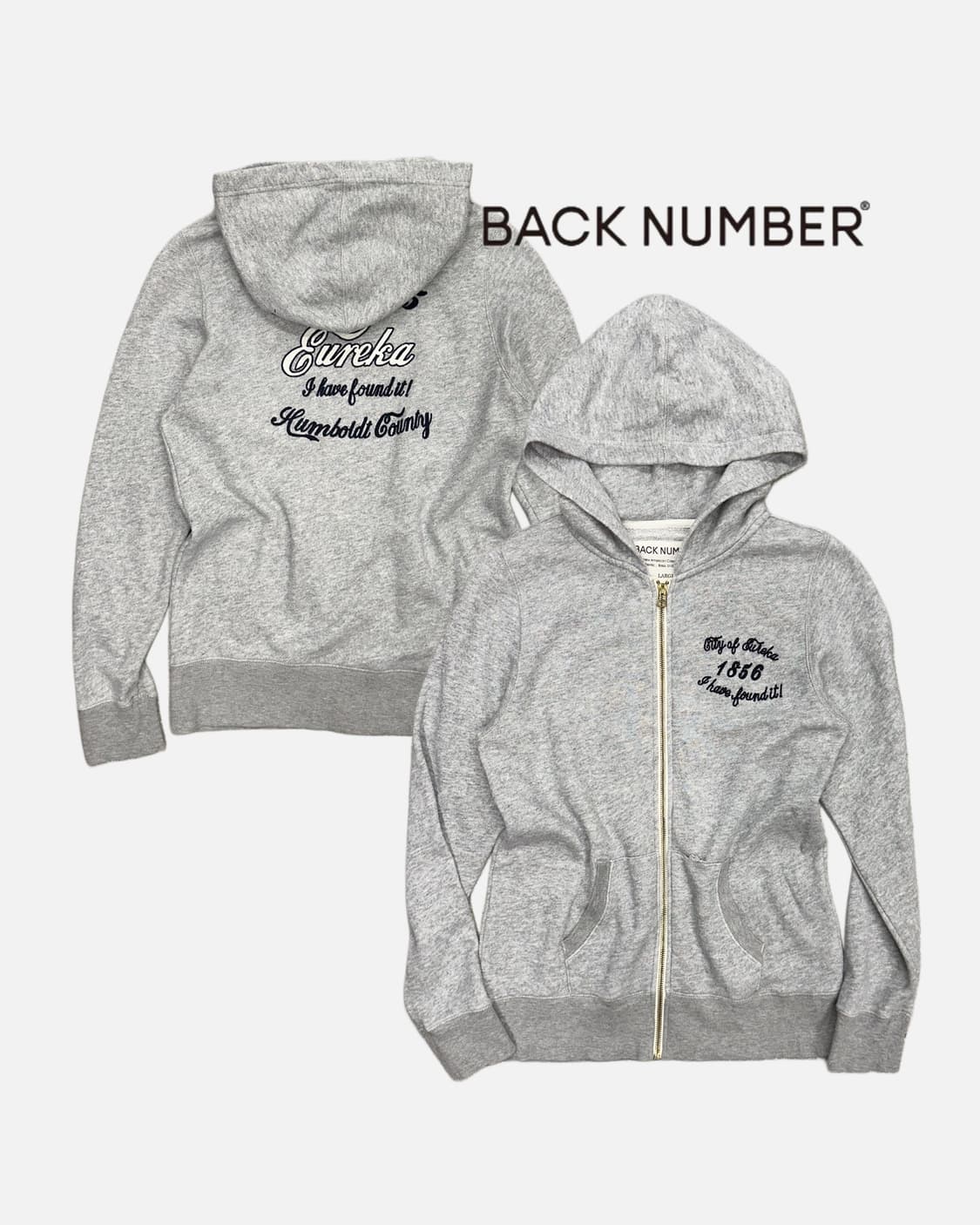 stitch lettering hood zip-up 상품이미지1