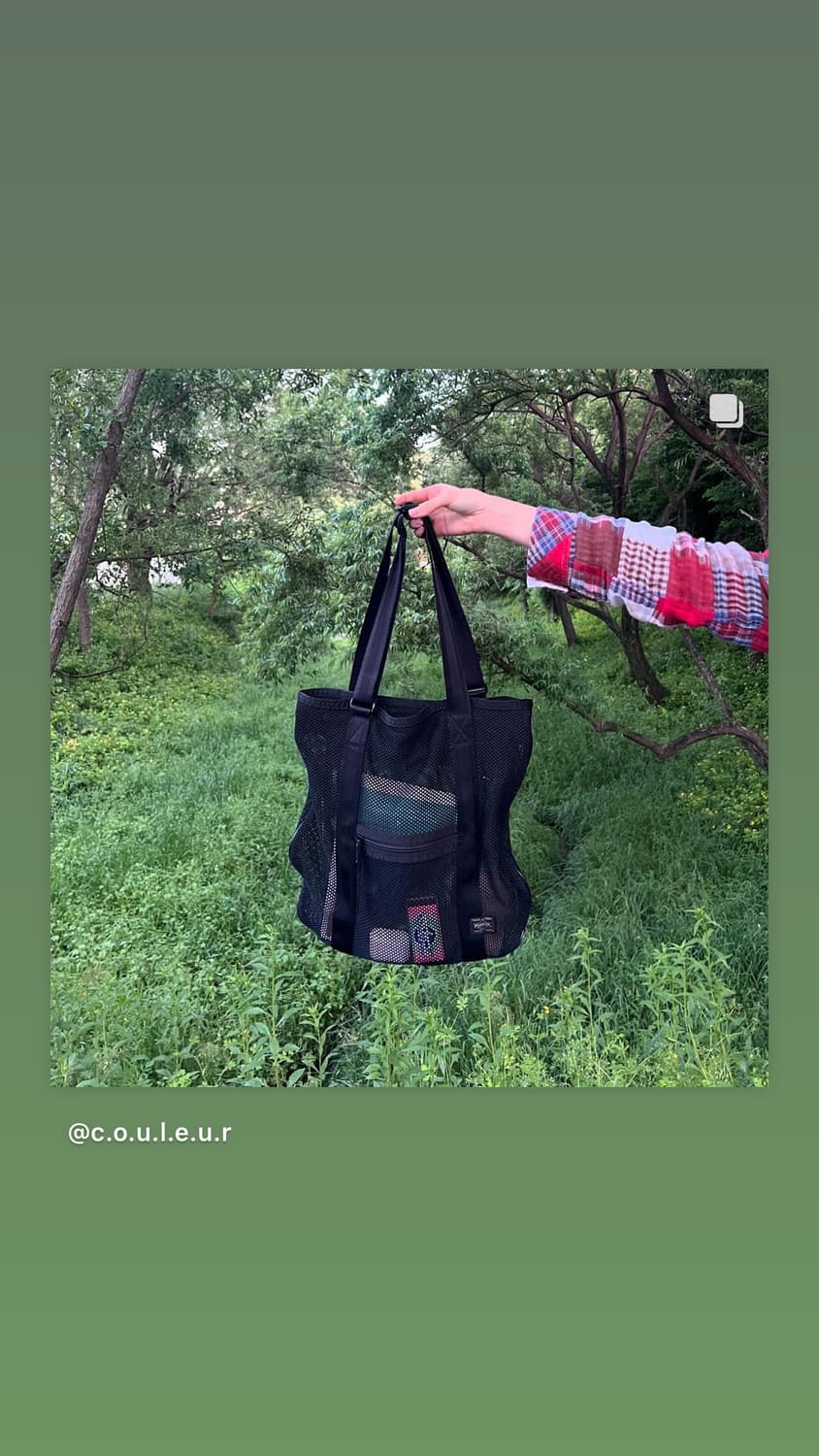 PORTER-MESH SHOULDER TOTE BAG (Black) 상품이미지1