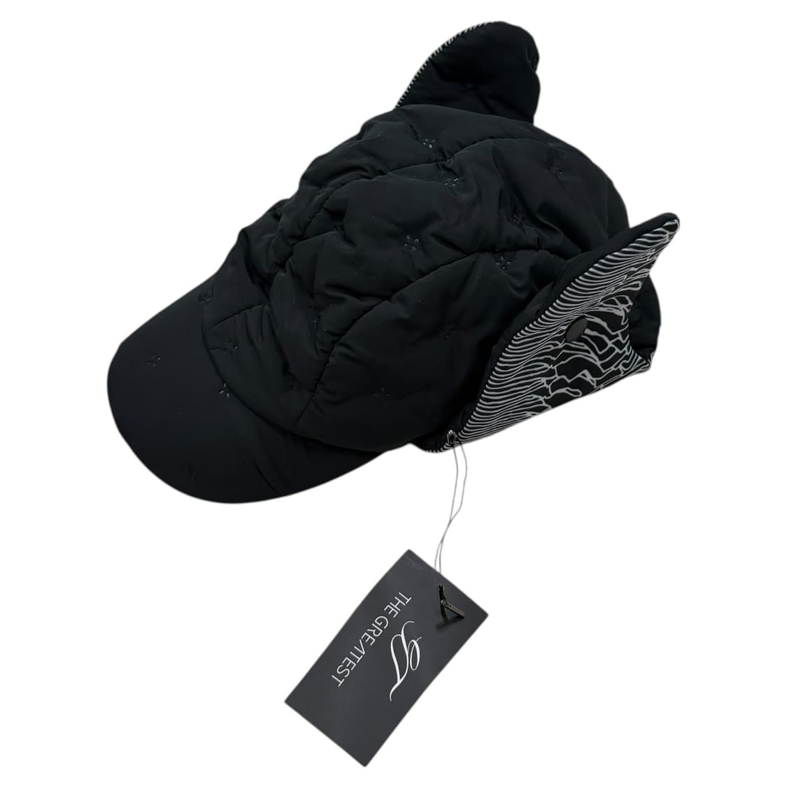 더그레이티스트 푸퍼 패딩 트루퍼햇 귀도리 군밤 모자 블랙 상품이미지3