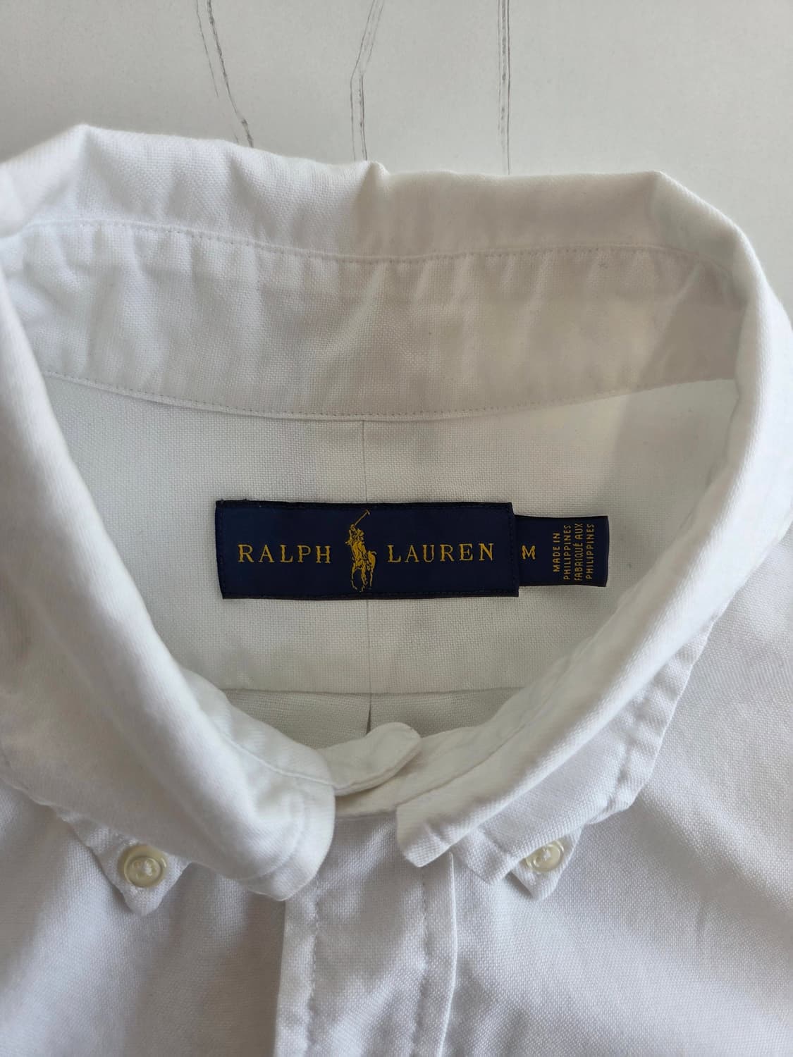 폴로 랄프로렌 화이트 옥스포드 셔츠 M 상품이미지3