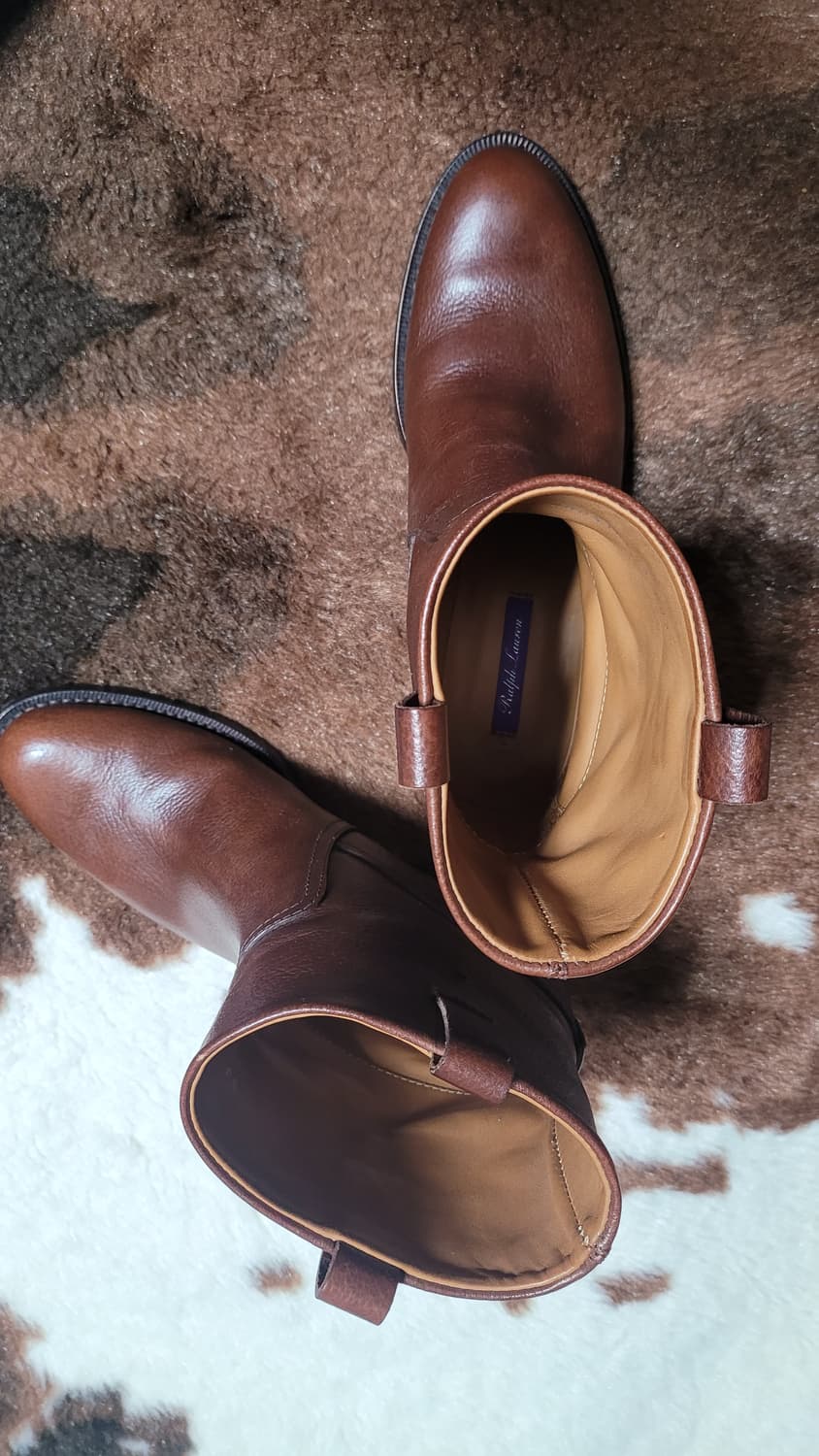 폴로 고급라인 퍼플라벨 가죽 앵글부츠 38M 상품이미지5