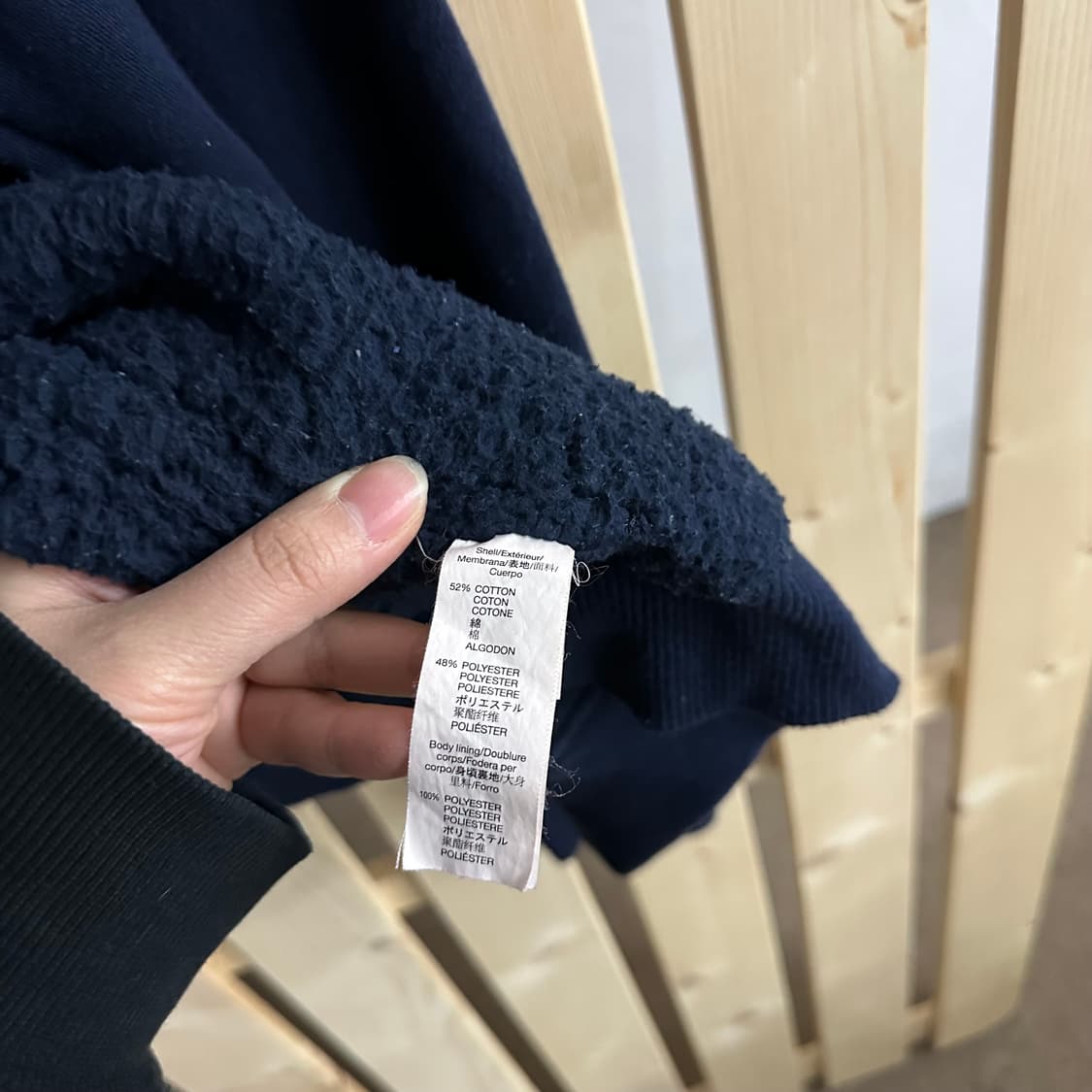 (M) GAP 갭 네이비 양털 후드집업 상품이미지5