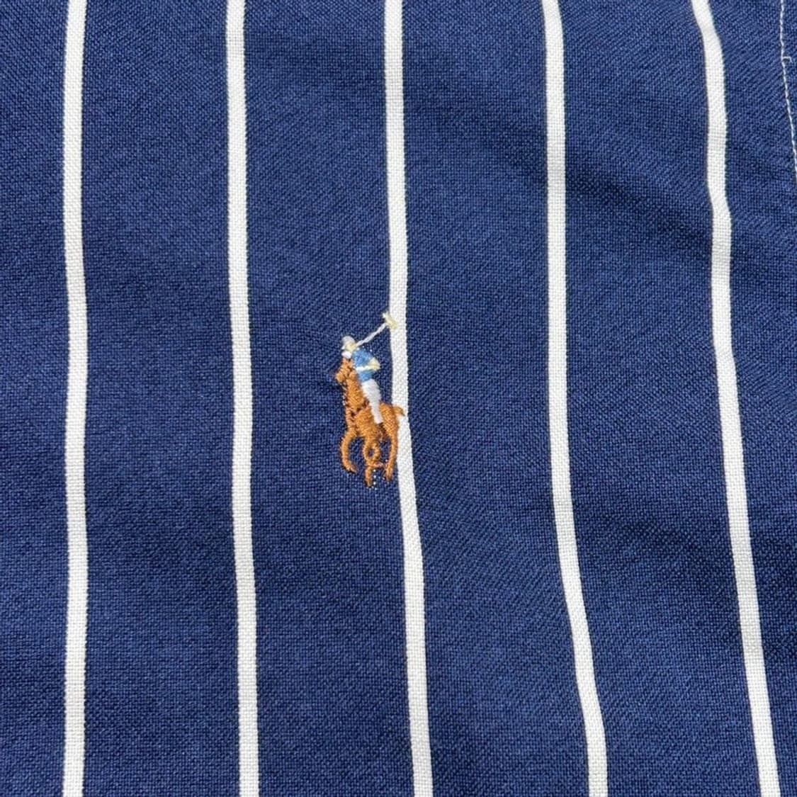 RALPH LAUREN 네이비 스트라이프 블루 셔츠 S 상품이미지2