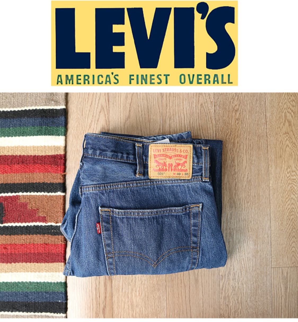 levis 리바이스 505 빅 사이즈 데님 40사이즈 세탁완료  상품이미지1