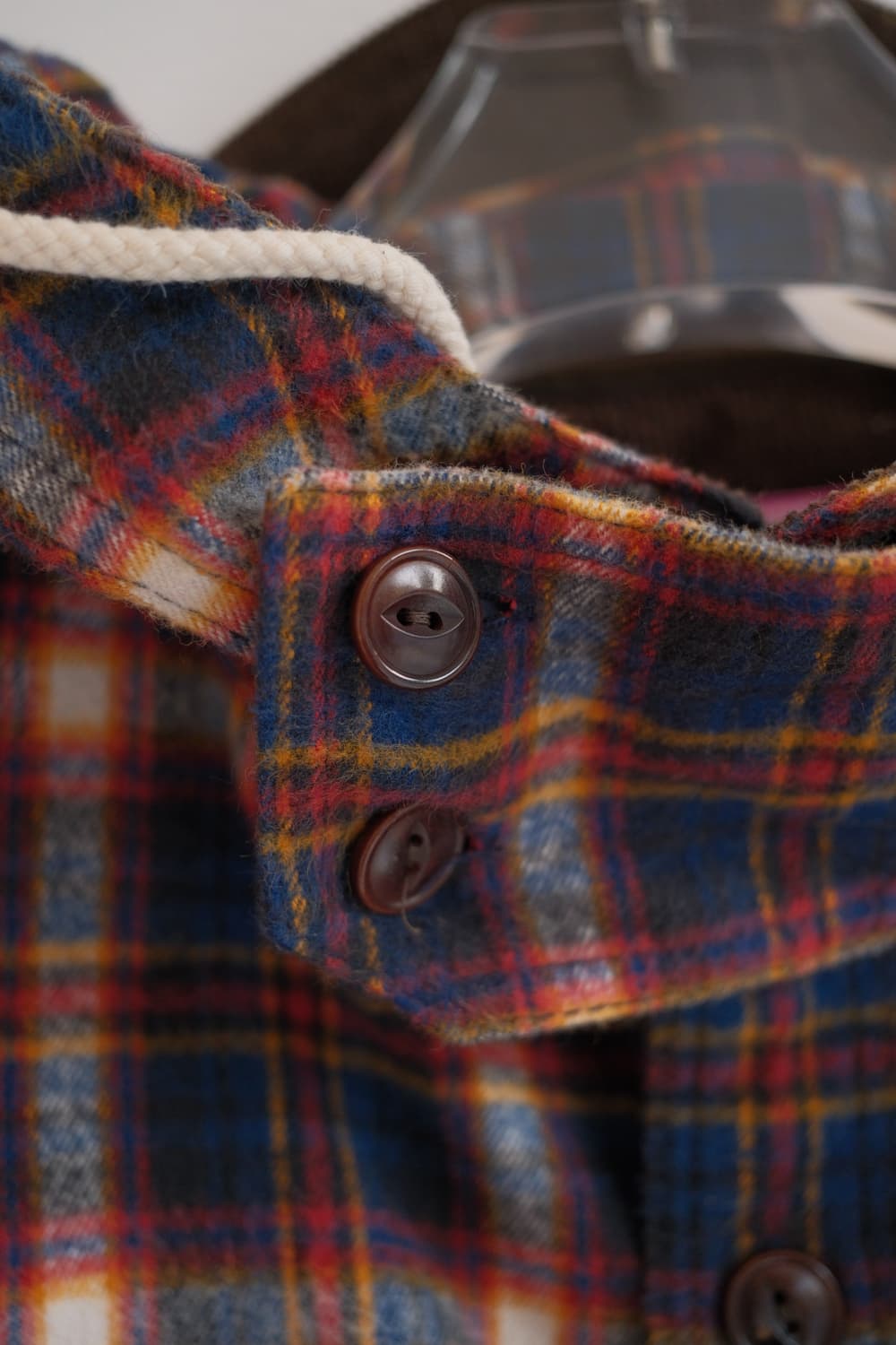 Flannel check long hood shirt 상품이미지7