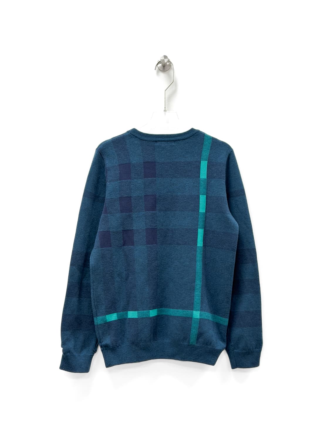 버버리 칠드런 체크 라인 울 코튼 니트 스웨터 상품이미지3