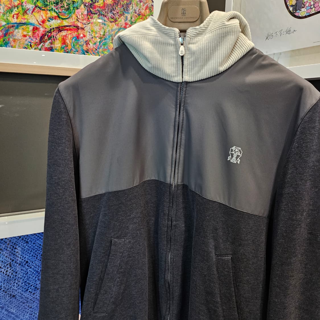 쿠치넬리 콘트라스트 컬러블록 신상 자켓 상품이미지3